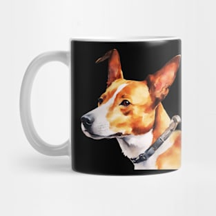 Watercolor Basenji Face Mug